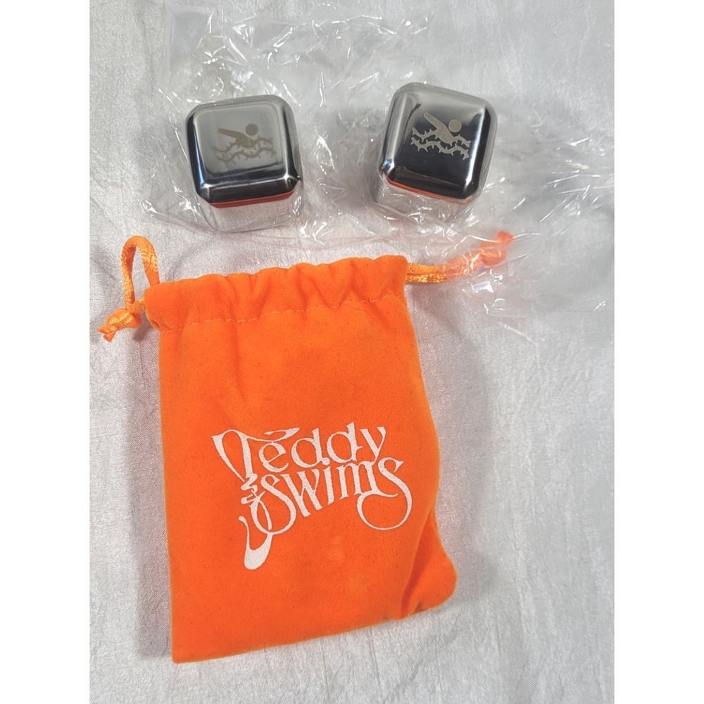 Teddy Swims Set of 2 Stainless Steel Whiskey Stone Reusable Ice Cubes